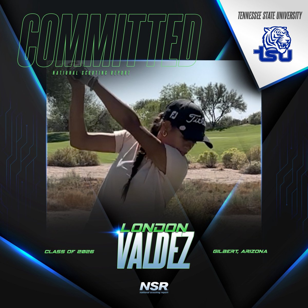 nsrnow's tweet photo. 🚨#CommitmentAlert🚨
Congrats to #NSRgolf 2026 grad London Valdez for committing to Tennessee State University!💪⛳️
👤 Coach Don Silk
#NSRcommit
#NSRLondonValdez
#NSRcommit #collegerecruiting #success #teamwork #nsrathlete #sports #goals
#motivation #collegeathlete #nsrnow #committed