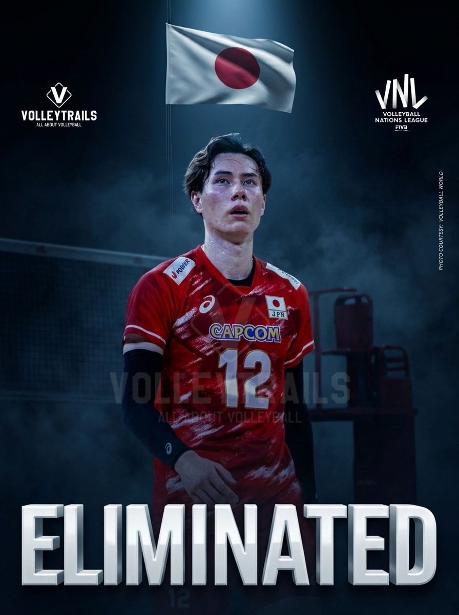 volleytrails's tweet photo. 🇯🇵 ELIMINATED FROM GOLD CONTENTION! 💔

What an unforgettable ride it has been. Despite falling short in the semifinals, massive praise is in order for Japan and their absolutely incredible 13-0 run.

They played with unmatched heart, defense, and skill, delivering a masterclass in volleyball right up until the very end of that five-set thriller.

The journey isn't over yet! Japan will now face 🇸🇮 Slovenia, looking to bounce back, end their campaign on a high note, and bag their 2nd VNL Bronze medal.

#VNL2026 #volleyball #バレーボール #VNLFinals
📸 Volleyball World
