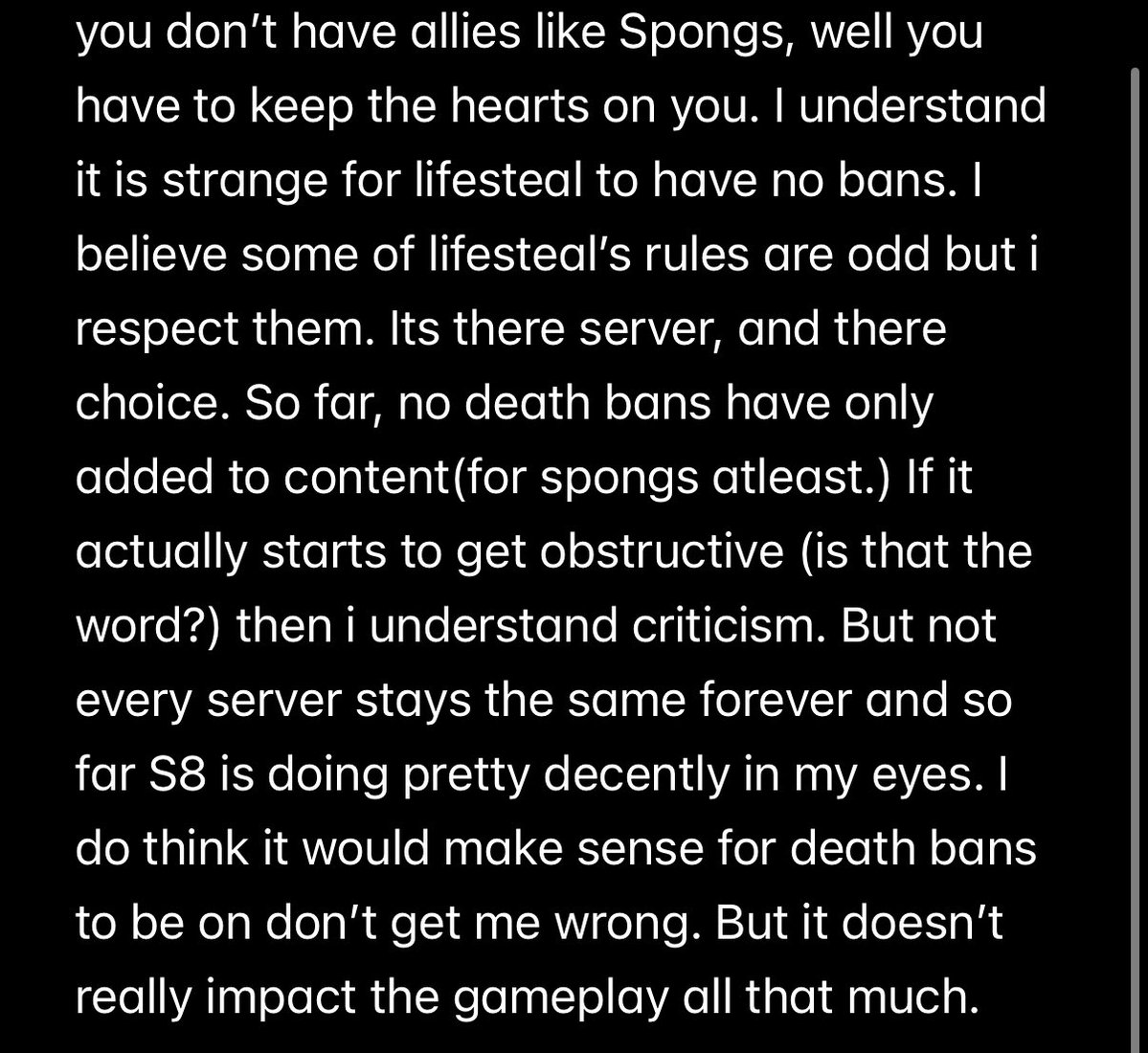 yappytabby's tweet photo. @Vanillajelly_ by the way! my bigger message isn’t targeted at you, its just moreso my thoughts on death bans i think. i understand your grievances(?) https://t.co/ArCpmcq1rk