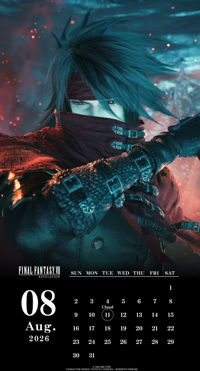 finalfantasyvii's tweet photo. Celebrating August with some sights from Final Fantasy VII Revelation - Mideel, a parachute dive, Vincent and Cid! https://t.co/ftpKE6Mags