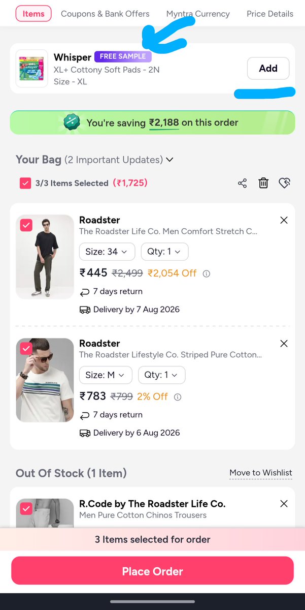 dessplayz's tweet photo. The sheer audacity of myntra to provide me this thing for free 🤡🤡 https://t.co/cQYWVI76n7