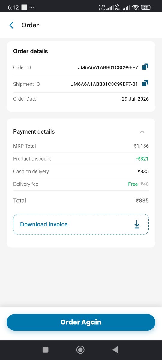 bikulae's tweet photo. @JioMart_Support @JioMart 
I complained regarding a product not being delivered but charged but no intimation from Jiomart yet..
How long do I need to wait to hear from you... https://t.co/1tGfNTvvpj