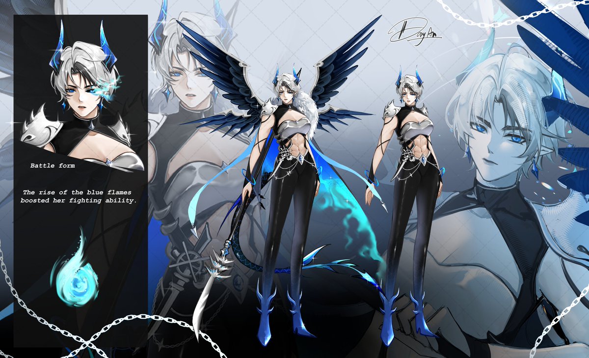 Daylioc's tweet photo. Blue Fire Dragon - Adoptable 💜
claim on my  Kofi : https://t.co/0Gj2vN2vx1
SB : 35$
Mi : 5$ 
More info below 🩵
Rts are appreciated! 📷🩷 
#characterdesign #Vtuber #VtuberEN #adoptables #adopt https://t.co/vkhDqS0IhG