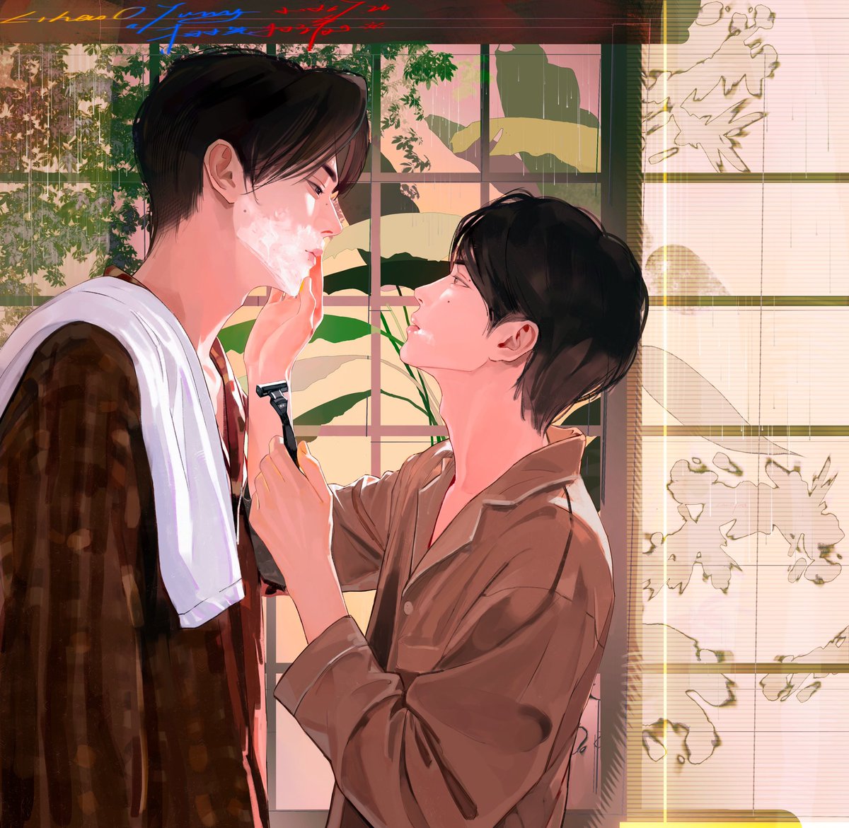 LihaoOYuny's tweet photo. 我来啦 #雷朋 #田栩宁 #梓渝 #Tianziyu 
给哥哥刮胡子啊～幸福🥰 https://t.co/ySj4rW1EyJ