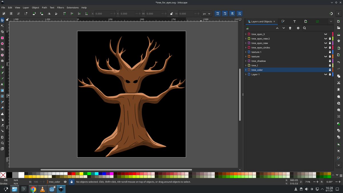 arcanewolfgames's tweet photo. I drew an evil tree for the game 🌳 #solodev #gamedev #indiegame #indiedev #gaming https://t.co/kHUAIdWNY8