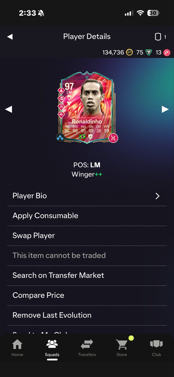 a7hmdds's tweet photo. @LongLiveSammy @FIFA22_INFO Did the same with Ronaldinho 😂 https://t.co/5BqRnIilUq