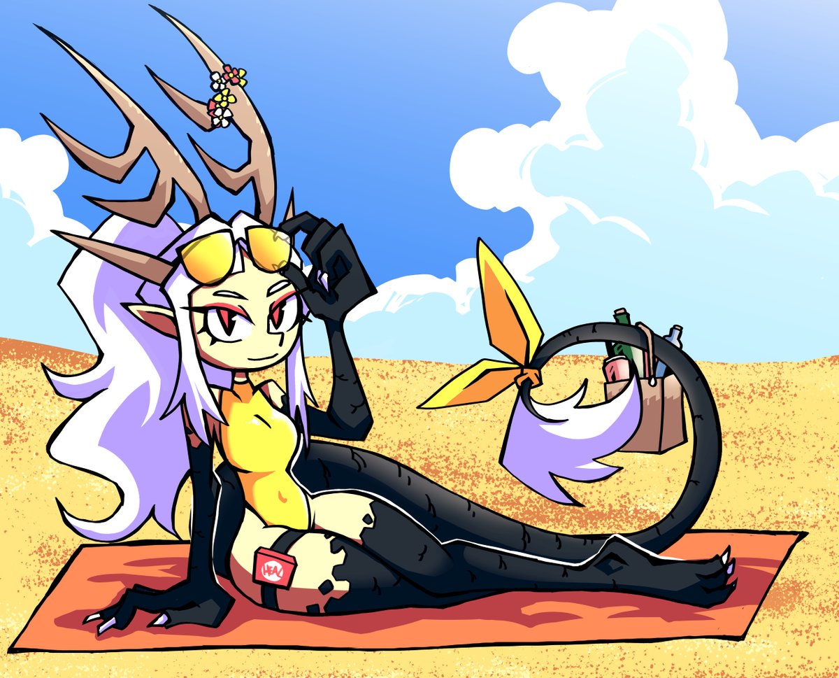 Setzeri's tweet photo. One patron was disappointed at the lack of Exodus in swimsuit so here she is. https://t.co/wlTRQvcjK0