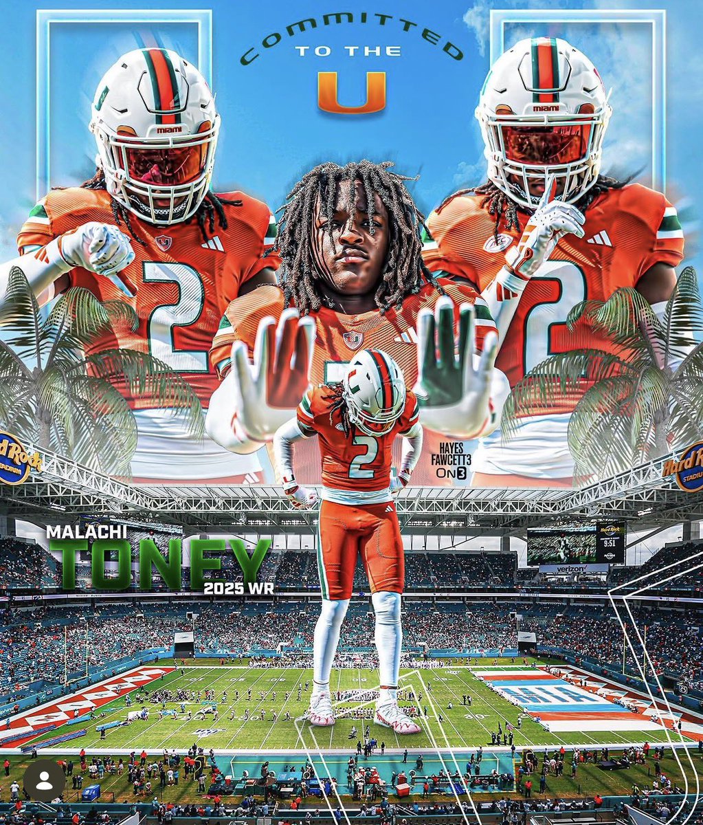 jamrock1986's tweet photo. We might have had higher ranked commits .. but 20 years from now we’ll look back and say “Damn that was the recruit that had the BIGGEST impact on the program”

🟧🟩 GO CANES #Canes #Hurricanes #Gocanes https://t.co/n5Y1jMlqsq