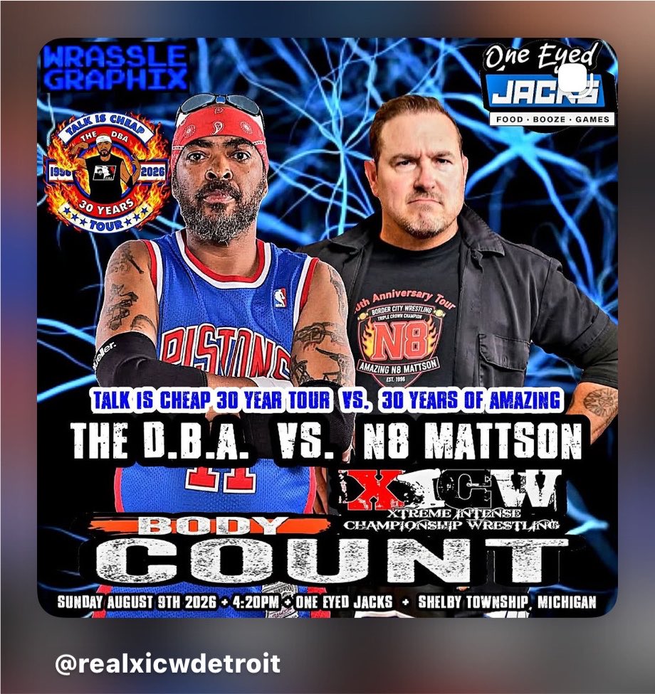 AmazingN8's tweet photo. Sunday August 9th @realXICWDetroit #BodyCount  One Eyed Jack’s Bar -Shelby Township, MI Bell 4:20pm 
🔥The DBA Vs Amazing N8🔥
Be Amazed… One. More. Time‼️ https://t.co/fw6YWx8LPM