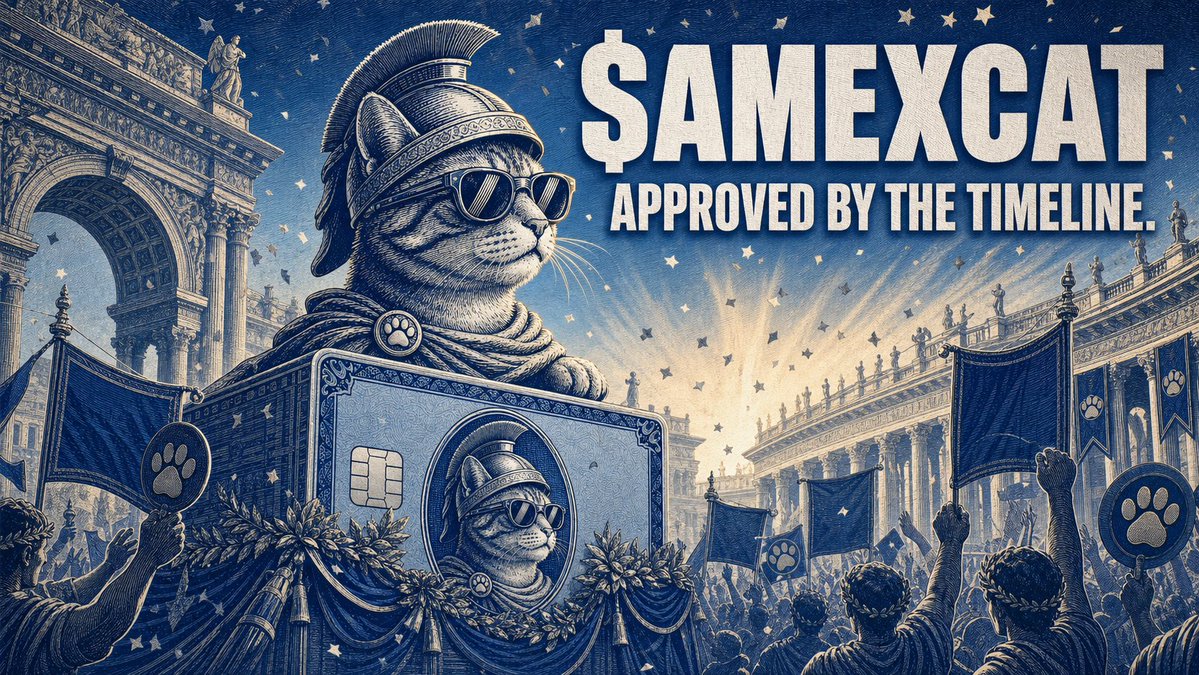 AMEXCATX's tweet photo. GM, CARDBEARERS. ☀️💳🐱

The lounge is open. The memes are approved. $AMEXCAT is charging into a new day.

Artists, apes, memers and raiders—come build with us:
https://t.co/Xt26AHadoN
https://t.co/9nKloCnPD3

CA: E23tZpTrsgroiJ6tE4mqtdUQG6ASWz9r3URnUEmApump

Say GM 👇 https://t.co/O4JBxhjKW1