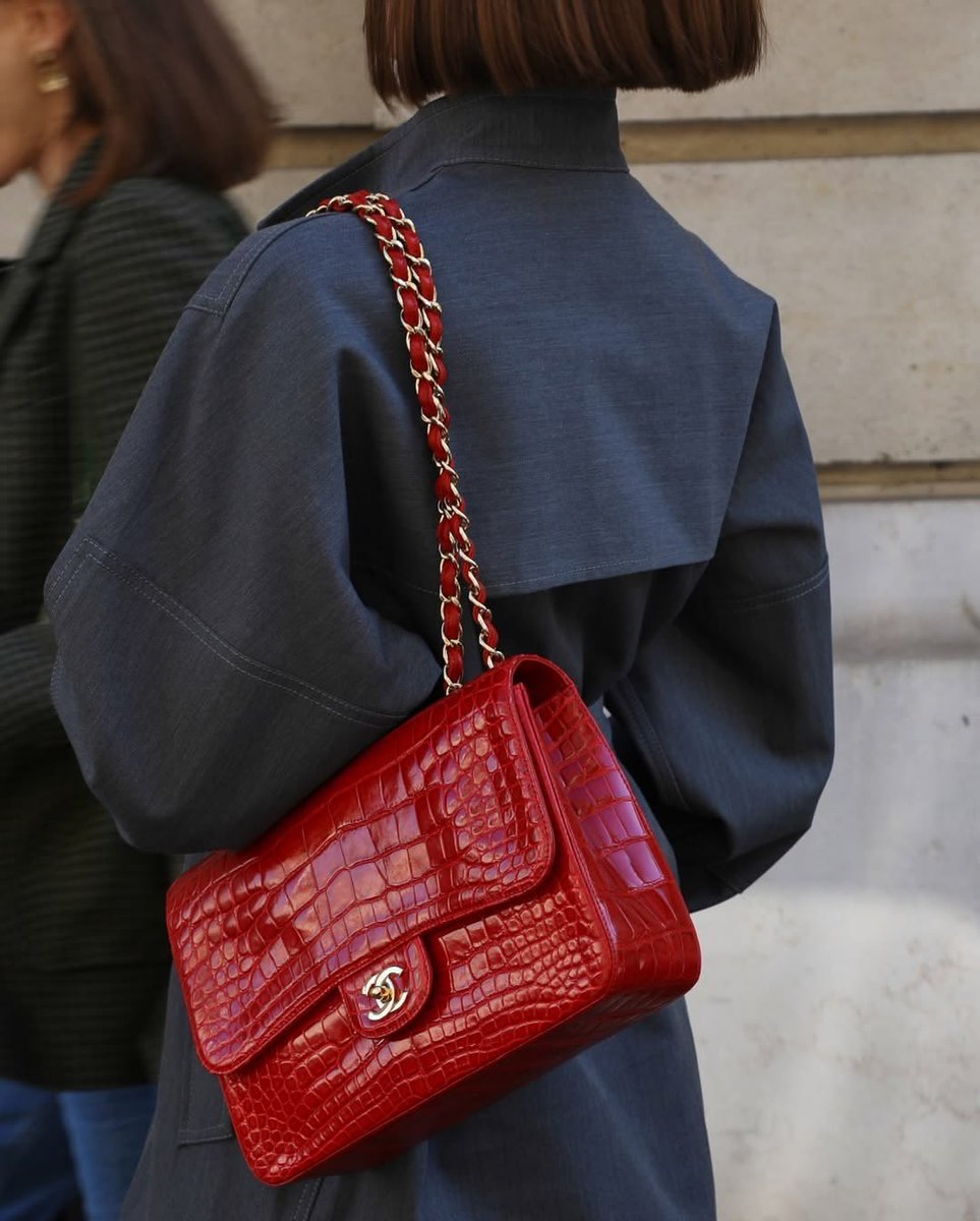 Mimiboards's tweet photo. Red Crocodile Skin Chanel Timeless Bag ❤️ https://t.co/d8SZNNJymn