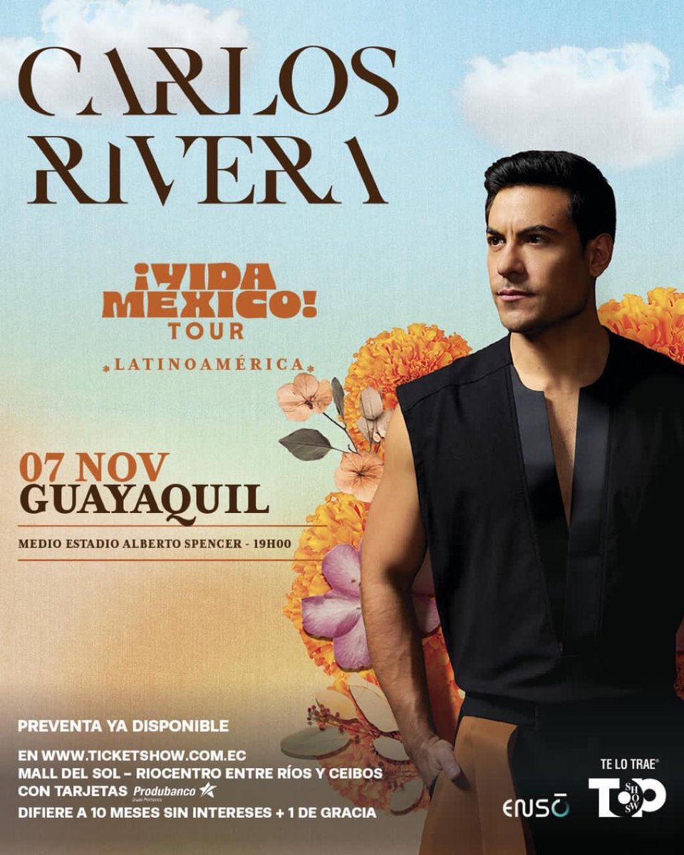 Online_RiveraP's tweet photo. @_CarlosRivera llega a Ecuador con “Vida México Tour,”

📍 Quito – 5 de noviembre
📍 Guayaquil – 7 de noviembre

🎟️ Preventa ya disponible en https://t.co/YUK20kqHbS y sus puntos de venta a nivel nacional. 

Carlos Rivera #VidaMexicoTour
Reik 2026Tour

Te lo trae topshowsec https://t.co/XNOwQuPudB
