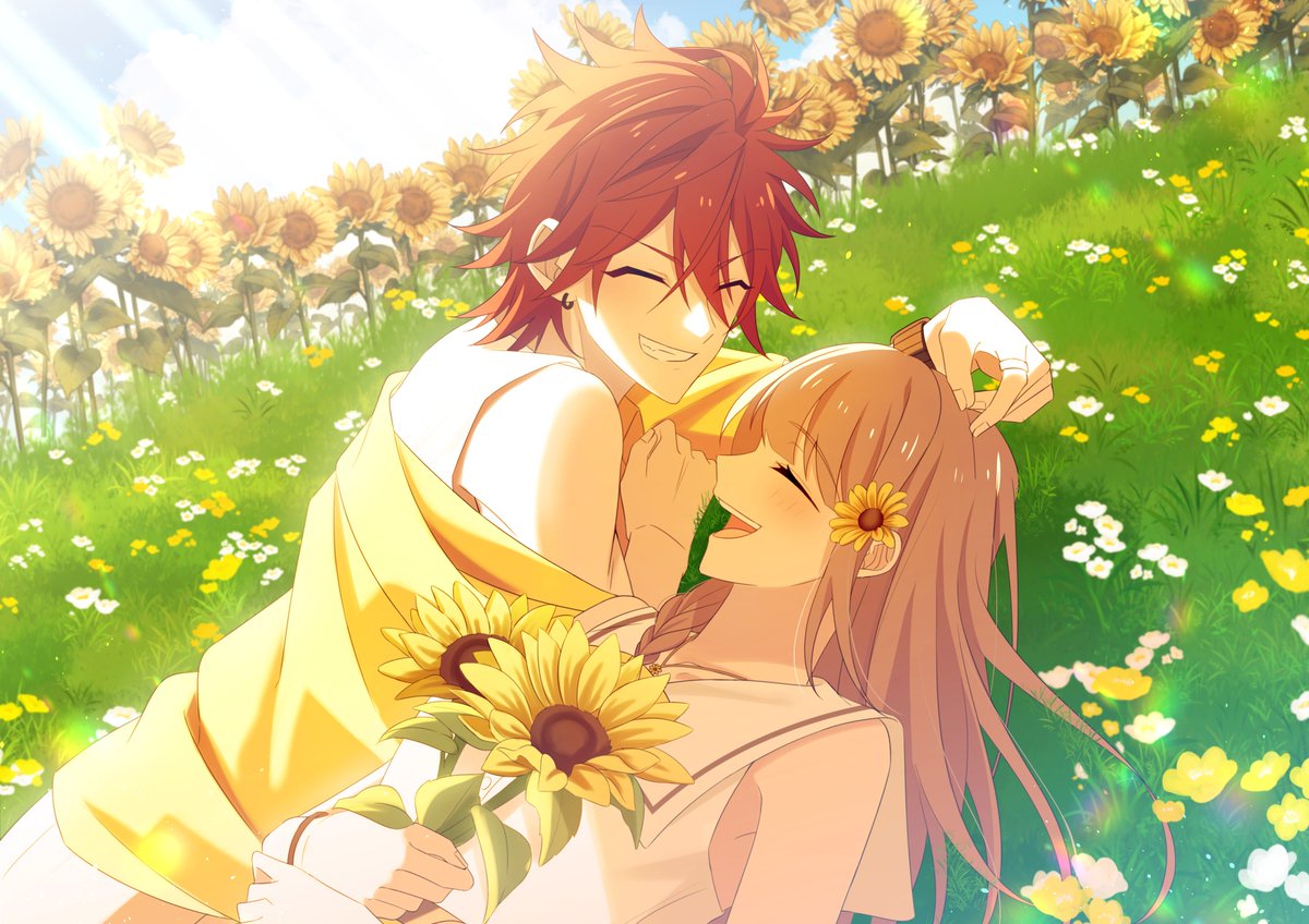 flambekanojo's tweet photo. [ rinaru ]

"There. Now you're perfect. Two sunflowers in your hands and one little flower from me. Just a reminder that wherever you bloom, I'll be blooming right beside you."

— 2305 days with you ❤️

#sunflowermemories26 🌻 https://t.co/oDJ5KJtQEL