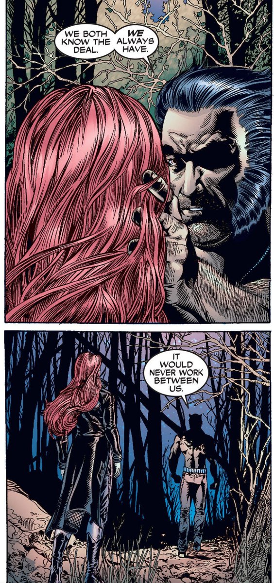 Zborro__'s tweet photo. @MaelstromHarbor @howlettssimp Logan saved Scott's and Jean's marriage from Sabretooth and was very supportive of them. Pushing Jean away after she kissed him, telling Jean that Scott still loved her in their last moments and pushing Scott to talk about his relationship problem with him. https://t.co/gp6w9UdRUP