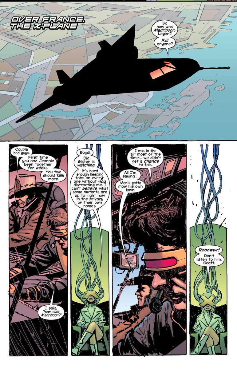 Zborro__'s tweet photo. @MaelstromHarbor @howlettssimp Logan saved Scott's and Jean's marriage from Sabretooth and was very supportive of them. Pushing Jean away after she kissed him, telling Jean that Scott still loved her in their last moments and pushing Scott to talk about his relationship problem with him. https://t.co/gp6w9UdRUP