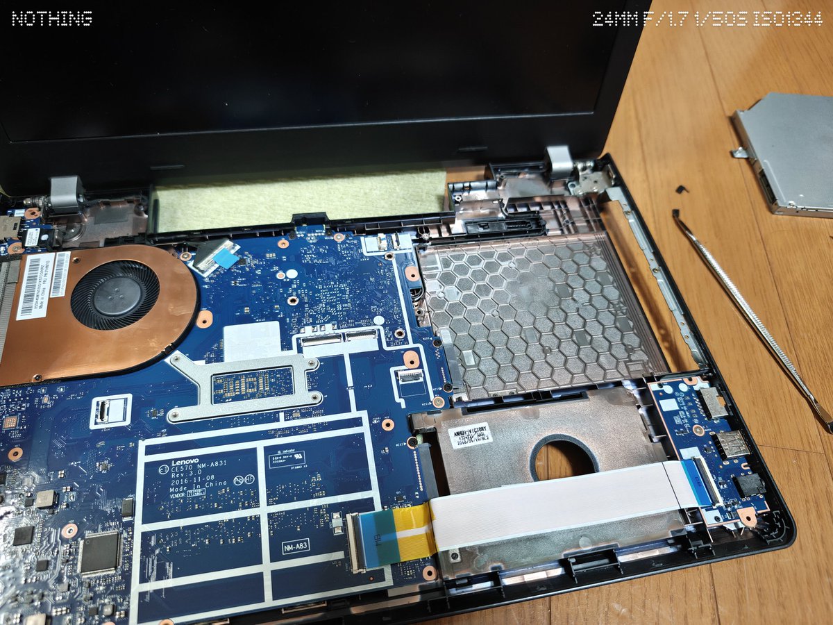 3060uhsap's tweet photo. ジャンクPC、ここまでばらせたけど、ロジックボードを分離するまで更に時間かかりそうだから今夜は撤退... https://t.co/HQ0Mo0BJb5