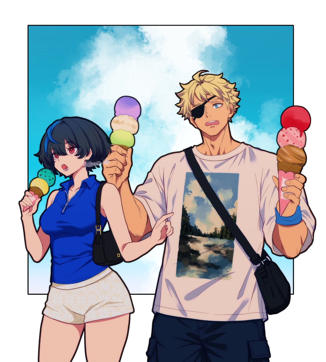 okum_00's tweet photo. シンとユニカ
夏の孫たち https://t.co/bMuSXdBqDy