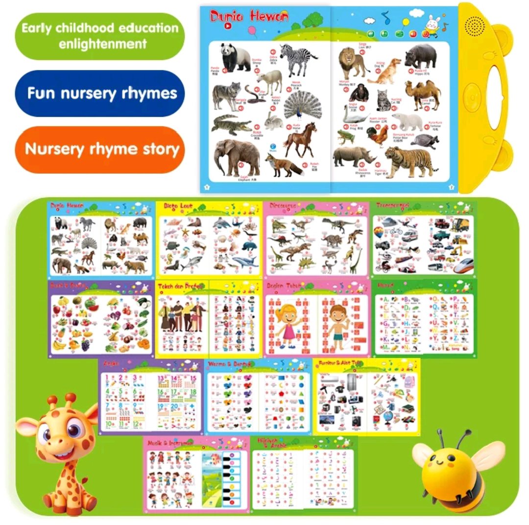 alvitamaulida's tweet photo. Habibi Buku Edukasi Elektronik 3-in-1 Bersuara - Belajar 3 Bahasa (Inggris, Mandarin, Indonesia) | Mainan Edukasi Interaktif untuk Pemula, 26 Materi &amp; Lagu https://t.co/jZFVDGwIgT https://t.co/LsyyK0S3jc