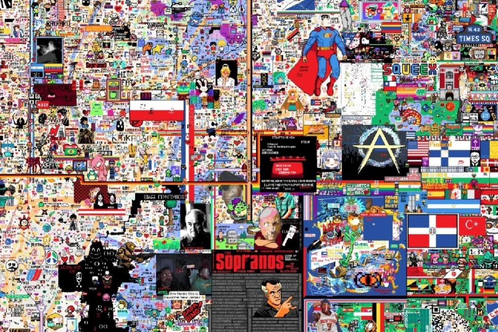dennissetomala's tweet photo. They just made a 3D version of wplace from reddit

it's called "3place"

the goal is to let communities build giant 3D memes together while asking for donations to support artists

https://t.co/QuhmeEm7qf https://t.co/SLIFgNmAyd
