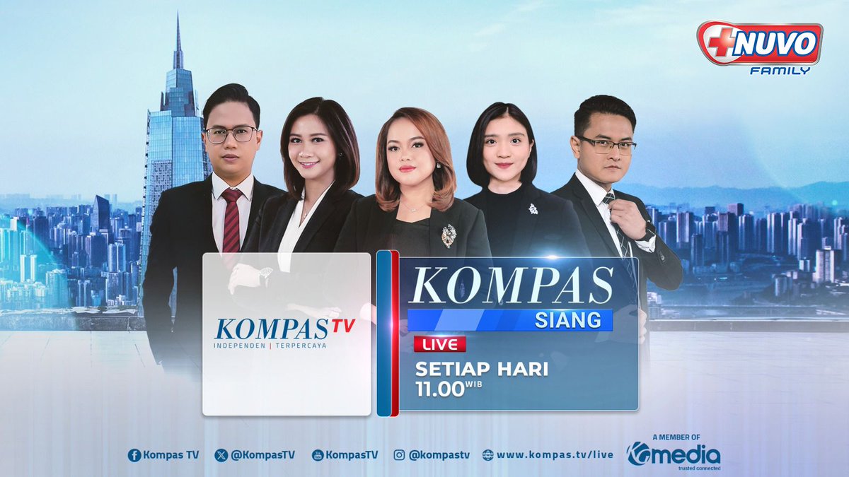 KompasTV's tweet photo. Temukan informasi terkini dan terpercaya untuk menemani siang hari Anda di #KompasSiang setiap hari pkl 11.00 WIB bersama @NuvoFamily! #InfoUpdate #nuvofamily
πΊ: https://t.co/rUTSoY7Gv2 https://t.co/cY35MlIk4c