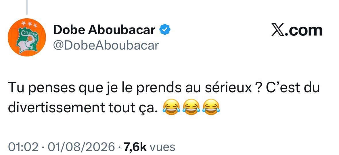 avikamboy's tweet photo. Mais d’après lui c’est que du divertissement https://t.co/fn9V9mggYS