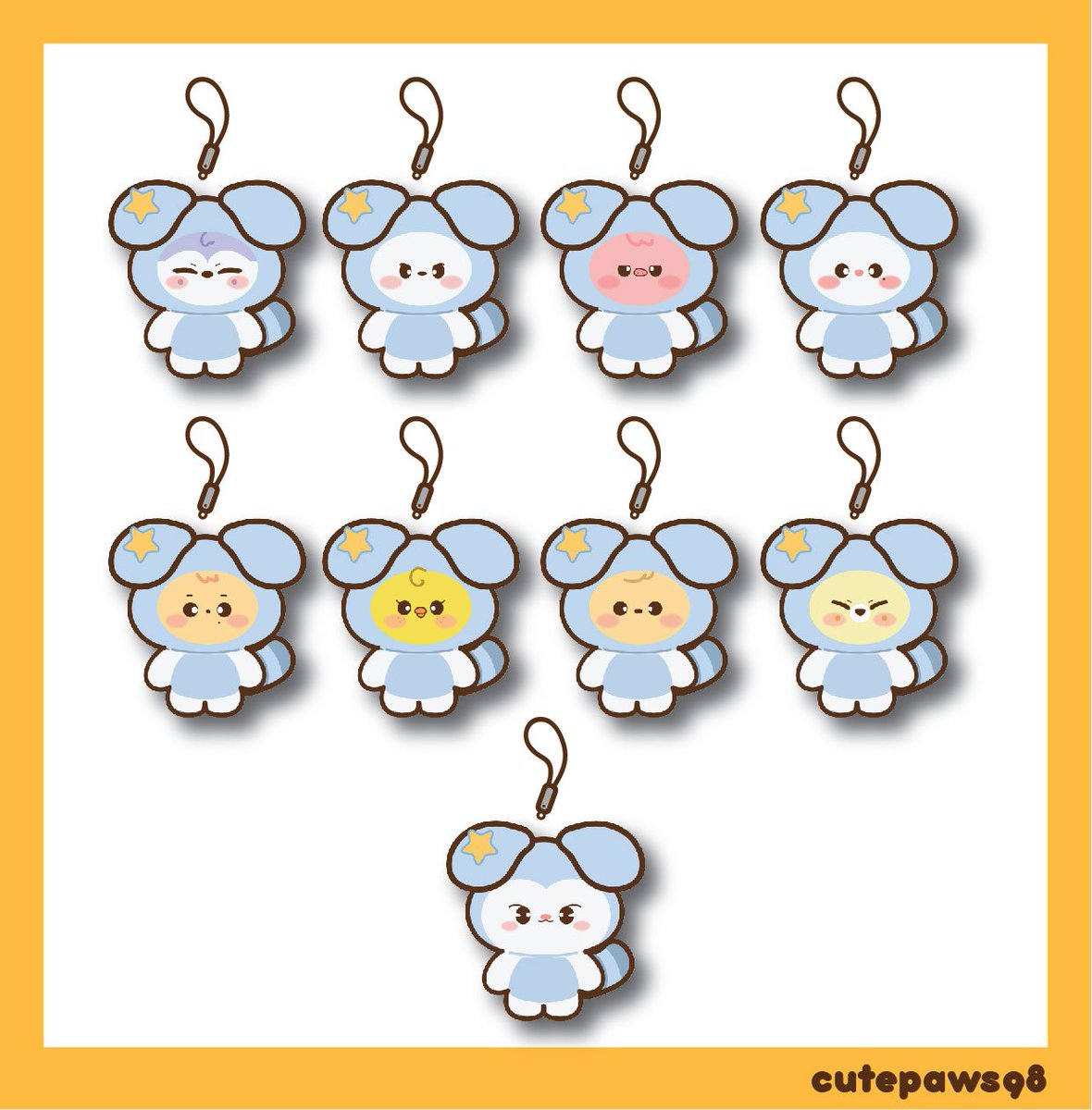 cutepaws98's tweet photo. STAY DAY GIVEAWAY 🌟

For celebrate STAY Day and my birthday (soon)!! 🥳🥳

Get all these phone straps (preview of real pic soon)

For 3 winners 🏆🏆🏆

🍀 Like &amp; repost this post 💛
🍀 Reply with your best wishes for SKZ

close ❌ 5 Aug

goodluck! 🍀✨

(For 🇮🇩 STAY only!!) https://t.co/2PhqO7qUkW