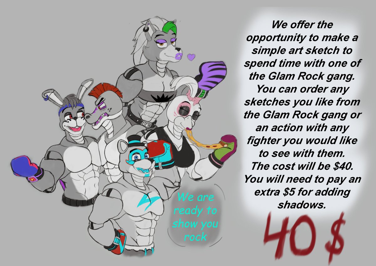 Ando090jw's tweet photo. Sketches (6 salads)

Price: $40

+ $5 for added shadows

(If you're interested in this offer, send me a private message with your request)
#Boxing #furryboxing #FNAF https://t.co/3z6UXDSizf