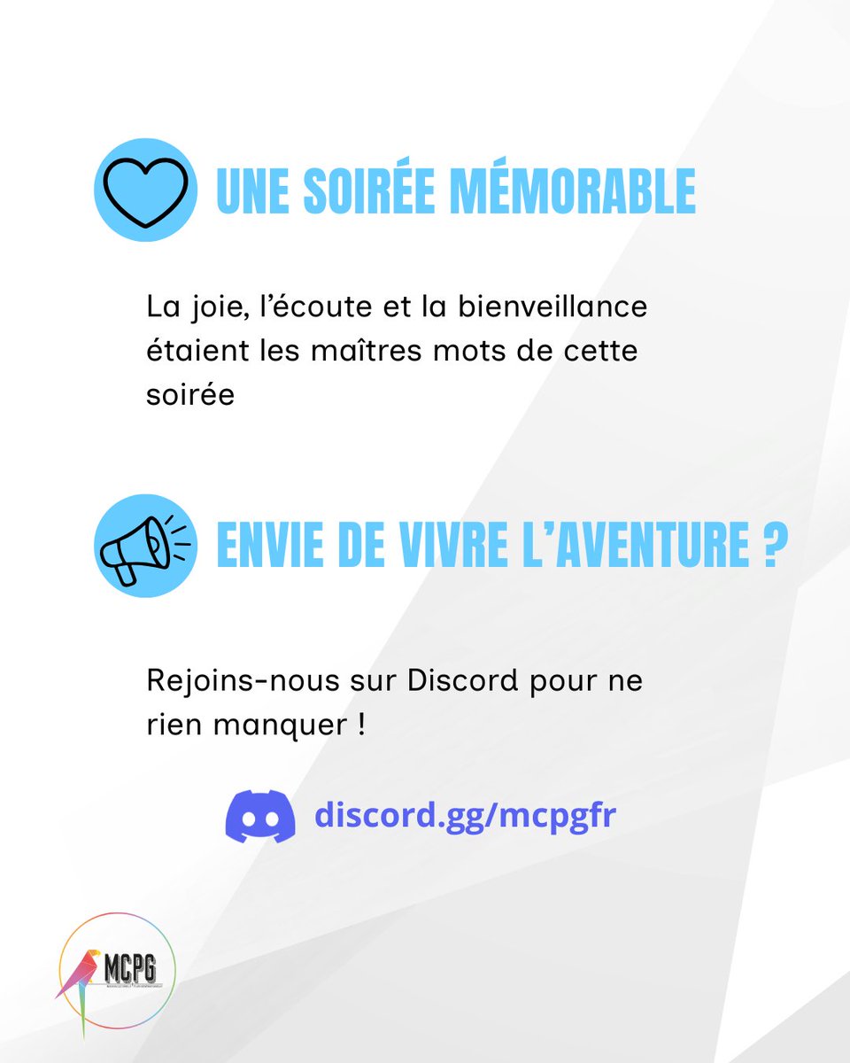 MCPGfr's tweet photo. 🎧 Soirée blind-test  du 27 juillet ! 120 extraits, 6 thèmes, ambiance au top 
🥳 Félicitation à Judou, vainqueur avec 36 points devant Voliks et Annabesse 🏆 

Mention spéciale à Léa, spécialiste 100% années 80 / 2000+ 🎵 
#AssociationMCPG #BlindTest #Musique https://t.co/AVKQuHJO9x