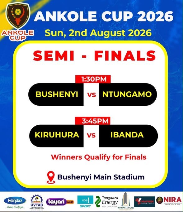 realjazjose's tweet photo. Bushenyi are you ready this Sunday @TayariWestTV will live broadcast both Semi finals from Bushenyi as #Bushenyi takes on #Ntungamo and #Kiruhura goes face to face with #Ibanda 
Kabwohe Sheema is waiting on 9th August 2026 for @Ankolecup finals. https://t.co/mOkGeYHOlL