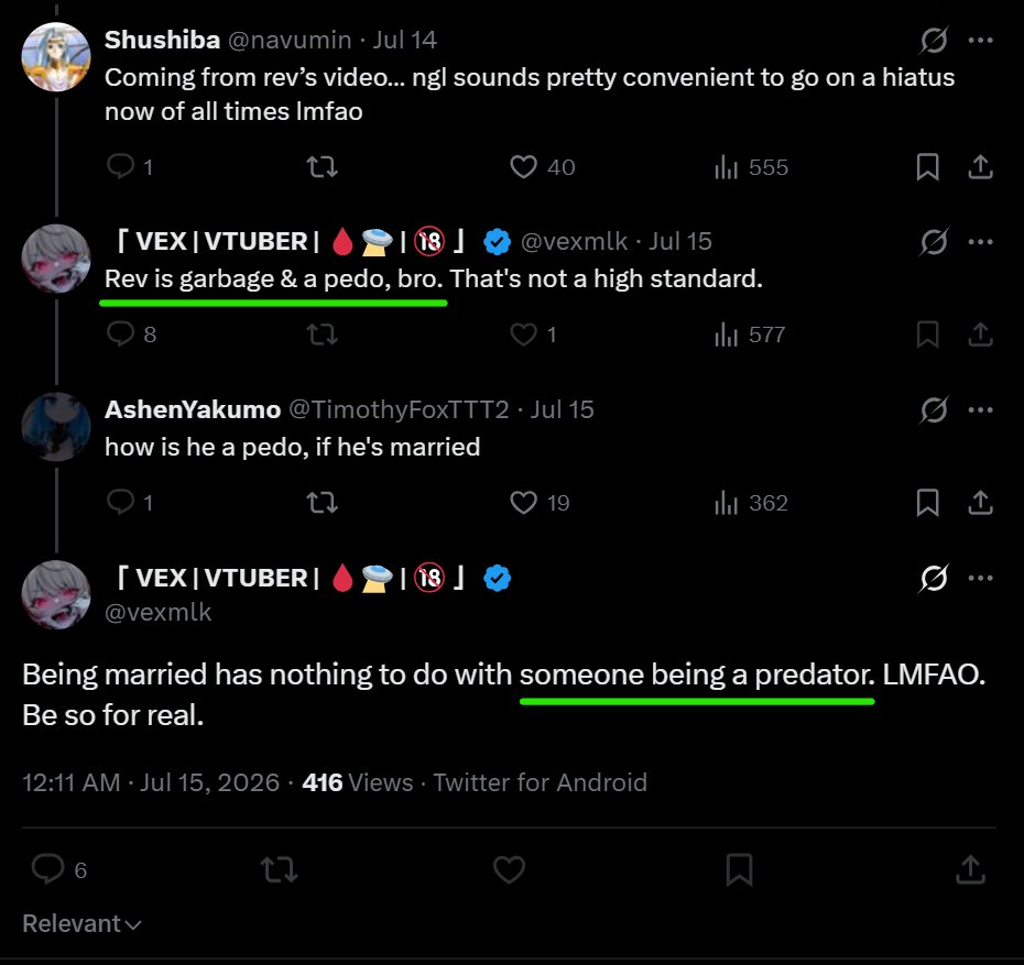 HyperWhale286's tweet photo. >"I din du nuthin to the guy"
>calls him a pedo

Isn't that........ *cough* ..... defamation? @vexmlk 👀 https://t.co/25bUZnshIY