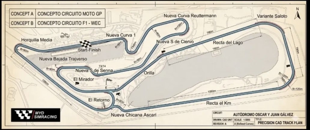 dcoronel's tweet photo. Qué buen dibujo hecho por el IG myd.simracing  para el @FIAWEC en el @AutodromoBA conectando el futuro circuito con la parte del lago. Salotto se haría más lento, pero hay que aprovechar esas dos rectas largas. Qué locura ver a un Hypercar a fondo por ahí y llegando a Ascari. Por favor! PD: gracias @Razr05tw por recordarlo.