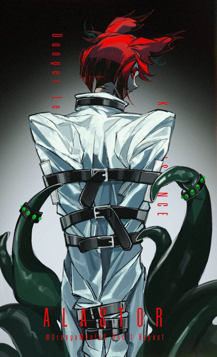OrangeMentoS706's tweet photo. #alastor #hazbinhotel 

put him in a straitjacket…being canon⁉️ https://t.co/ti37pcwxcA