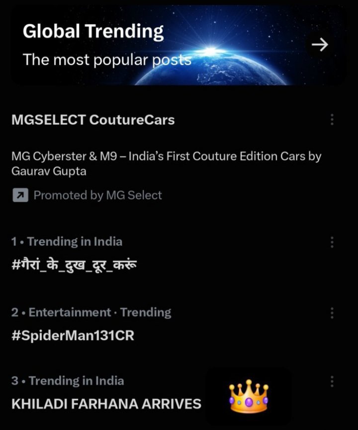 tejal20168's tweet photo. We made it upto trending at 3rd💪🔥
KHILADI FARHANA ARRIVES https://t.co/gHTA4dmLkV
