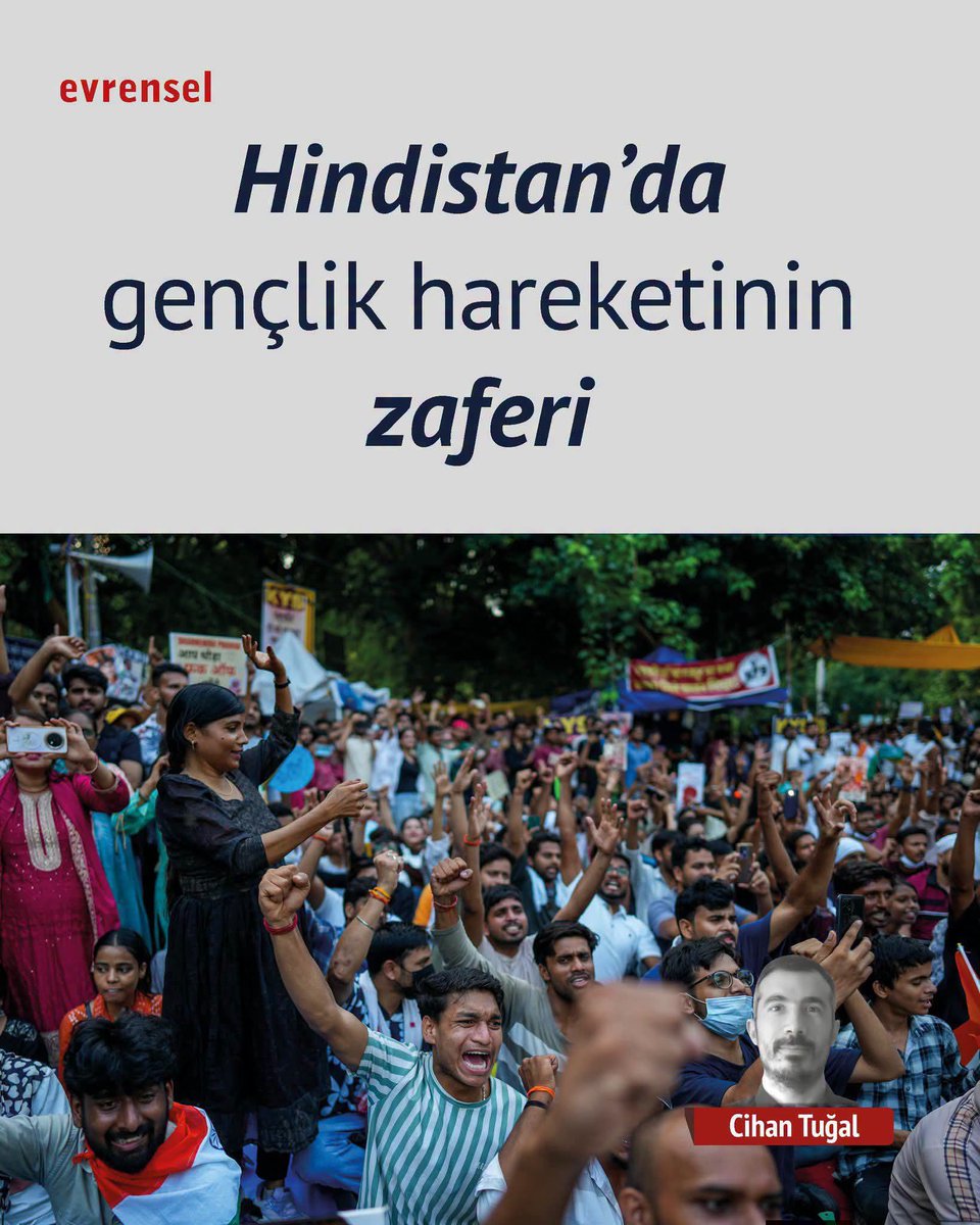 tr342418's tweet photo. "Sınav sorularının sızdırılmasıyla başlayan ayaklanma, eğitim bakanının istifasıyla sonuçlandı."

Hindistan’da gençlik hareketinin zaferi - Cihan Tuğal (@CihanTugal) yazdı - Evrensel 👇 

https://t.co/PPMiciO6Tu https://t.co/z5fNukjoja