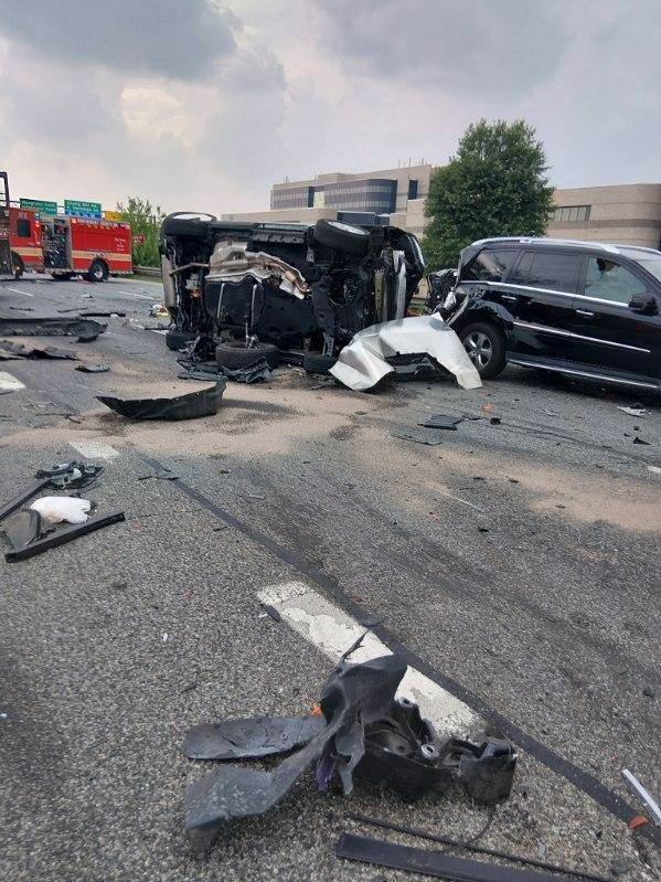 Justin198602's tweet photo. Safety has always been Tesla’s top priority ⚡️
On July 18, 2026, a multi vehicle collision occurred at the intersection of Columbia Pike and Fairland Road in Montgomery County Maryland #TeslaSafety #SafetyFirst #Tesla https://t.co/SBplfi9IdI