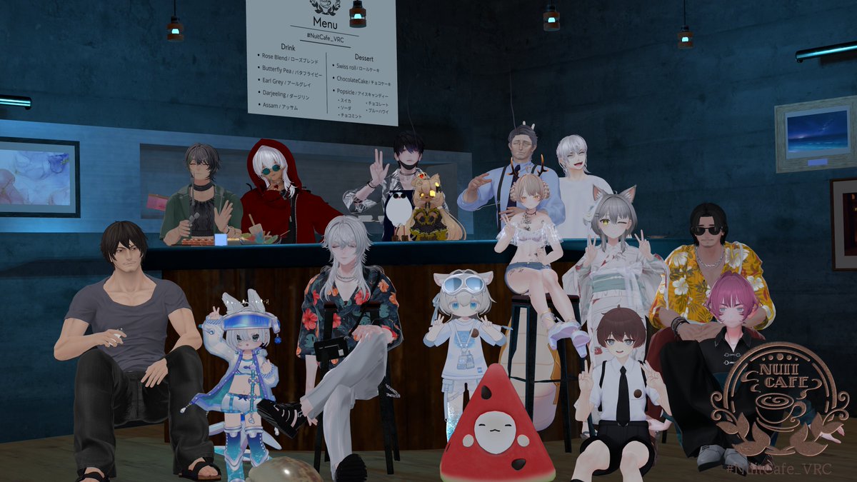 momoch1_vrc's tweet photo. そのあとの #NuitCafe_VRC 
夏をしてきた https://t.co/dvAfzPvMKu