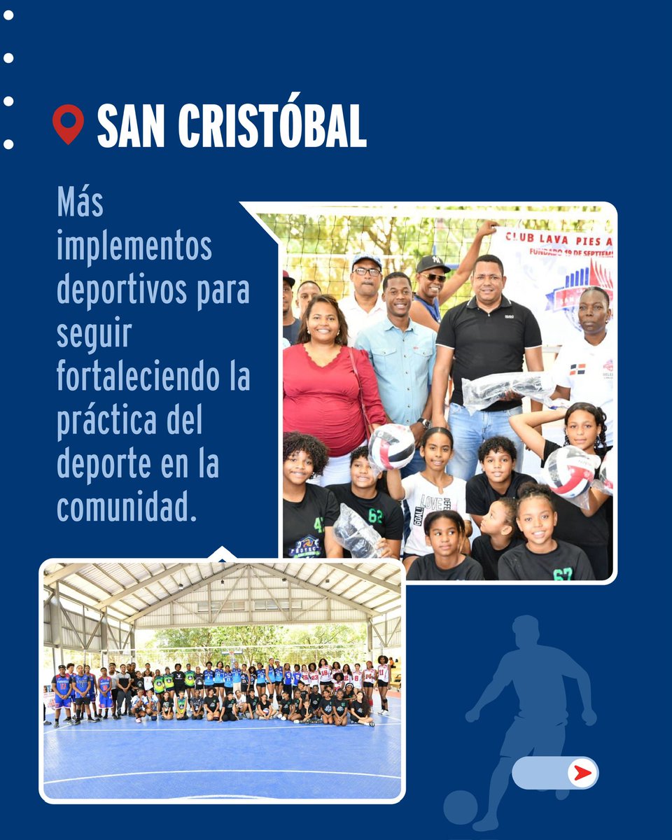 MinInteriorRD's tweet photo. El deporte es una herramienta que fortalece la convivencia, promueve valores y crea oportunidades para niños y jóvenes.

A través de estas entregas de utilería deportiva en la Fuerza Aérea de San Isidro, San Cristóbal y Villa Mella, seguimos respaldando iniciativas comunitarias que fomentan la integración y el desarrollo a través de la práctica deportiva.

Continuamos impulsando acciones que contribuyen a construir comunidades más unidas y seguras.

#InteriorYPolicíaRD
