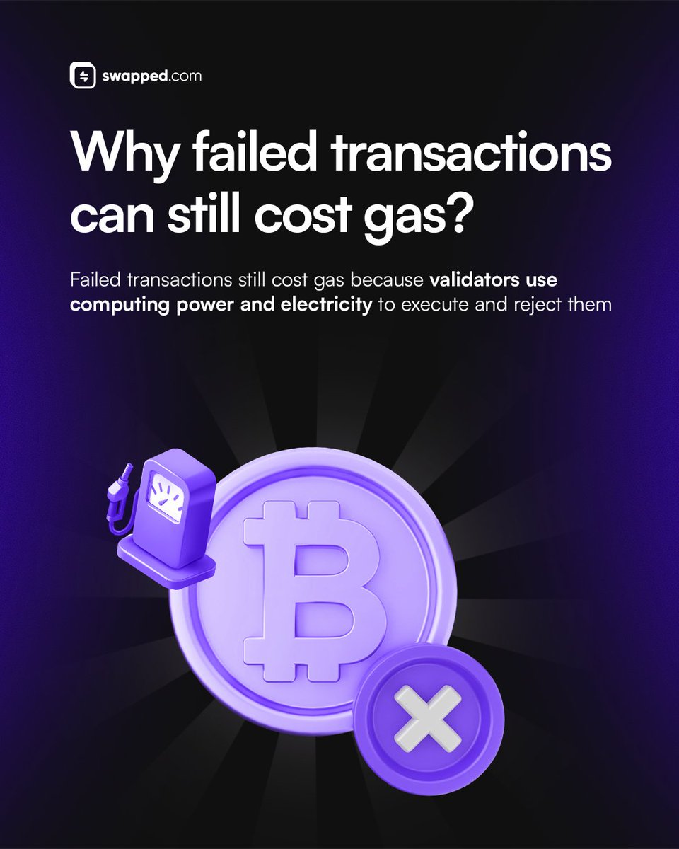 swappedcom's tweet photo. Ever paid gas for a failed transaction? https://t.co/m2hyW6nWBh