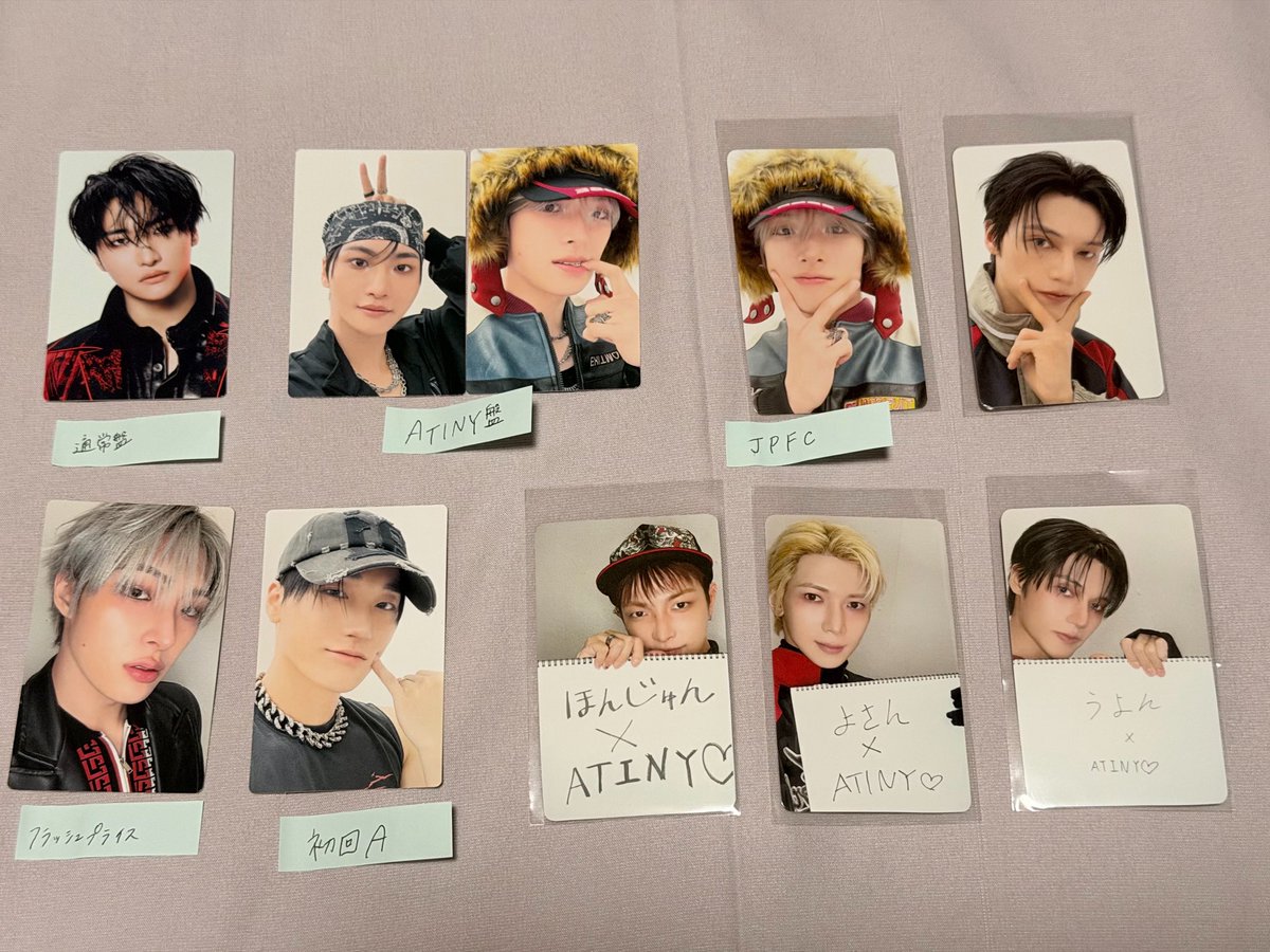 nnwl_a's tweet photo. ATEEZ アチズ BAD トレカ 特典 交換

【譲】　ホンジュン　ソンファ　ヨサン　サン　ミンギ　ウヨン

【求】　ジョンホ

同種交換、郵送希望📮です

���気軽にお声掛けください😌 https://t.co/eFtCCgSpXC