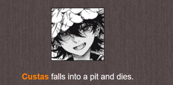 fuedalreese's tweet photo. bad news for anyone who rooted for custas he died in the dumbest way possible https://t.co/IK3yAr7aBb