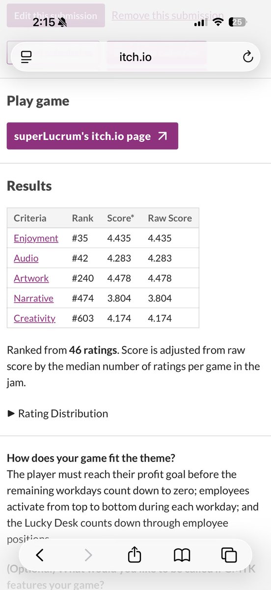 overScoprr's tweet photo. Really proud that in the #GMTKJam out of 10.6k games, I ranked 35th in enjoyment. With this being my first release of a game , I learned how hard marketing is. I’m going to focus on making the game look more streamable and having a juicy 5-10 second clip that can capture the fun. https://t.co/E7SfGHK9AC