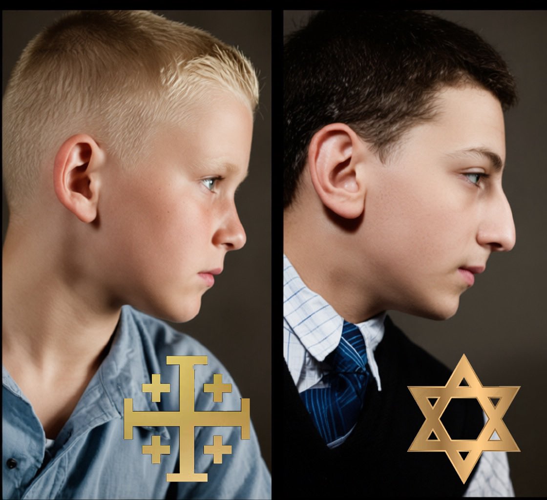 AriBlonde05's tweet photo. Church of Christ.                  Synagogue of Satan
Aryan people.                        Demonic people https://t.co/oocVyG9pl9
