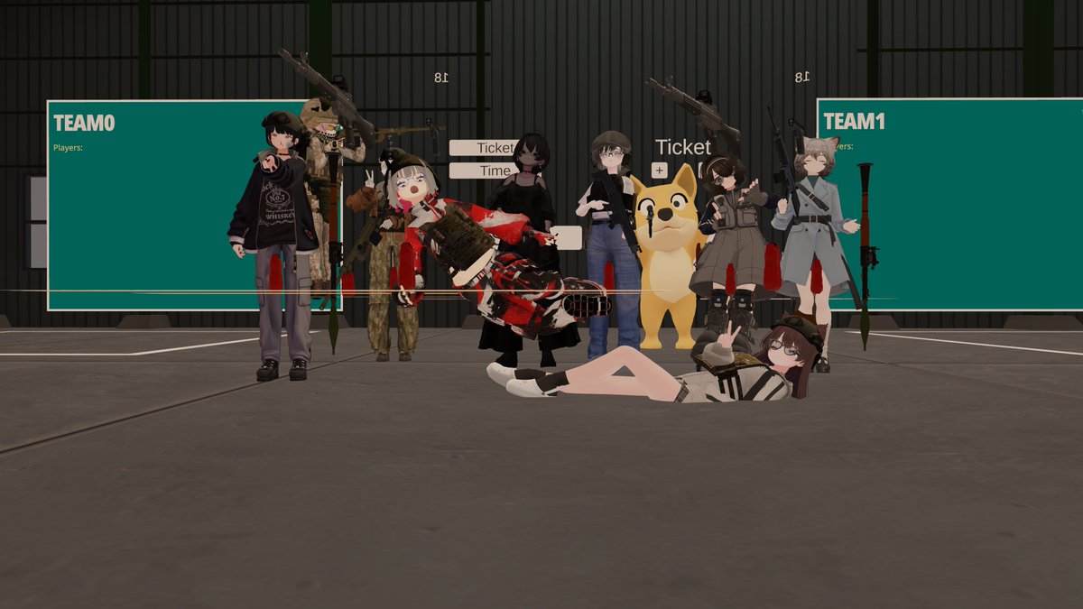 CI_113's tweet photo. #BATTLEGROUNDVRC さんのベータテストに遊びに行ってました。まだよくわかってないけど、裏取り楽しいね。

当てた当てられたのヒットが分かりづらいのがちょっと気になった所かも…！！

#VRChat https://t.co/CbCoyCe95u