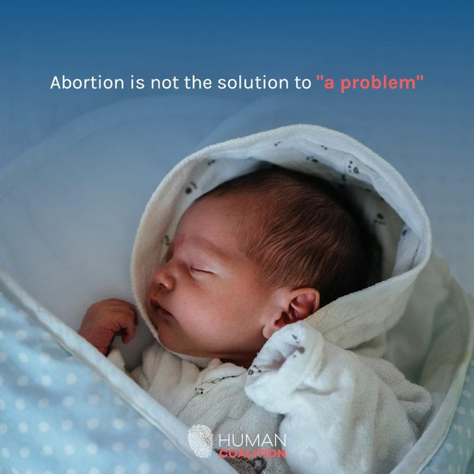 LifeNewsHQ's tweet photo. Abortion is not a solution.

Babies are not a problem. https://t.co/gavdUdWvm7