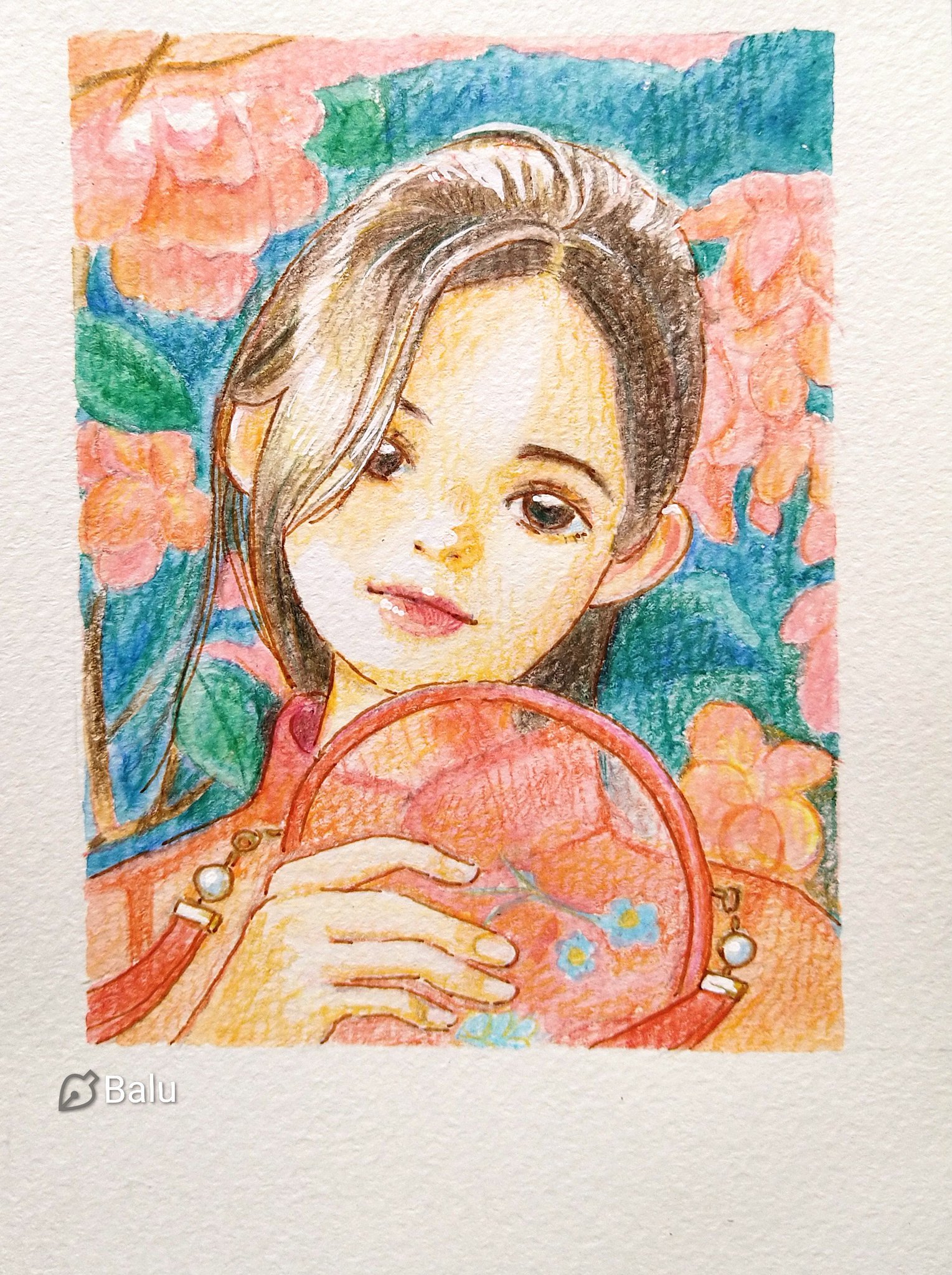 専用　手描きイラスト 春色チャイナ 水彩画　オリジナル バル(Miki) on X: 