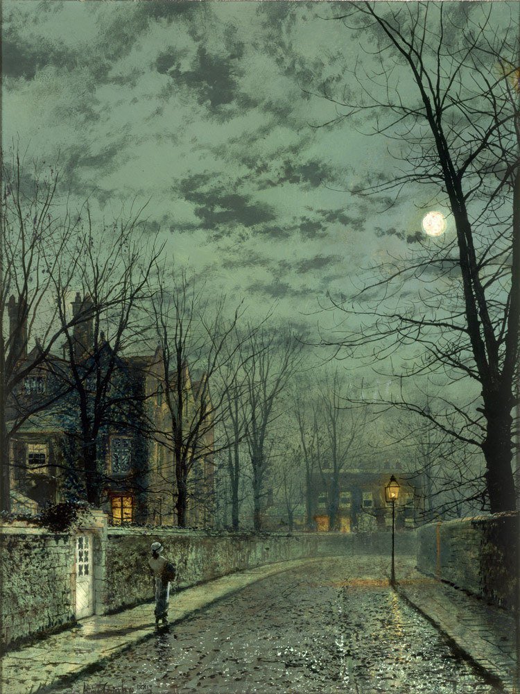 JimBeattie18's tweet photo. Good Night 🌖

Wet Country Road   (1881)

John Atkinson Grimshaw. https://t.co/OlzlXNBjR6
