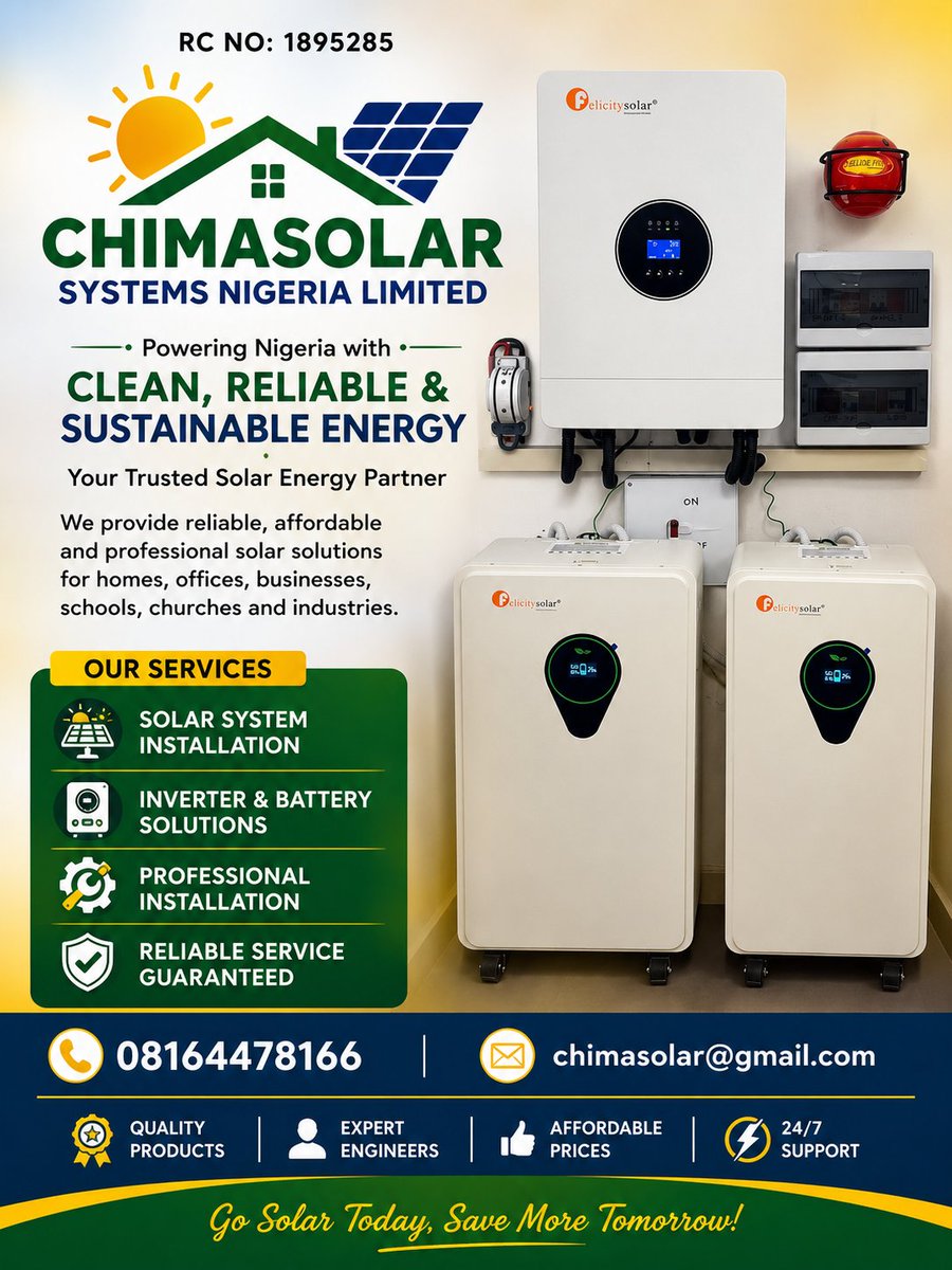 solarchima's tweet photo. Chose chimasolar systems today https://t.co/8qg64zUlzc