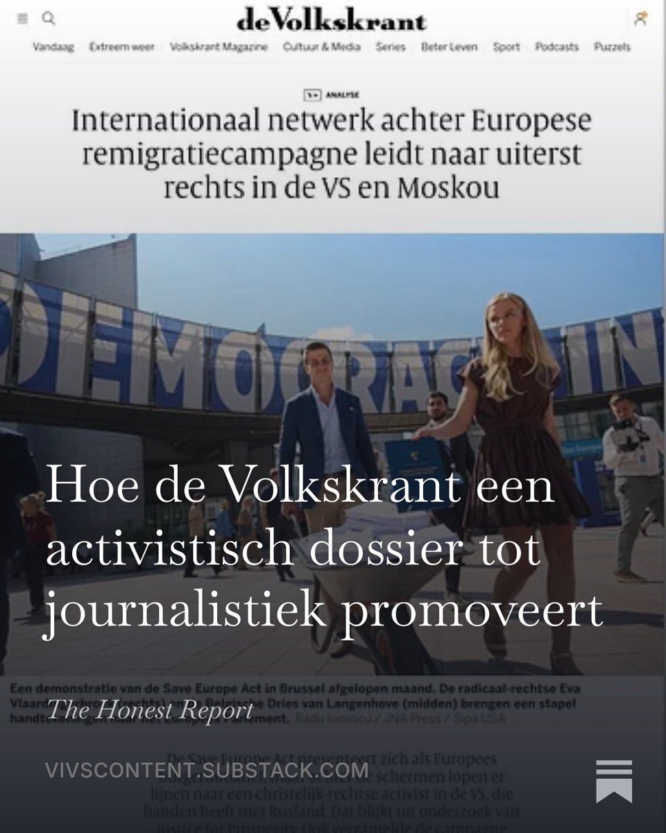 vivscontent's tweet photo. De @volkskrant noemt het onderzoeksjournalistiek, maar het is eigenlijk een persbericht van een activistische stichting met een Volkskrant-kop erboven. Lees mee 👇

#Volkskrant #SaveEuropeAct

https://t.co/NeCPna7kZo https://t.co/gyzu5HfVjN