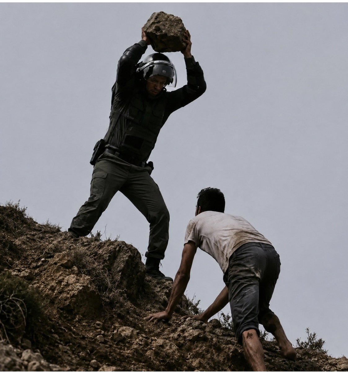 mhimedbentayeb's tweet photo. 🚨 URGENT | À titre informatif
Vidéo virale : un migrant marocain de retour de Ceuta aurait été battu à mort à coups de pierre par un agent. Voilà comment le Makhzen traite ses citoyens !

#Ceuta #DroitsHumains #Maroc https://t.co/wgd5aWFpE7