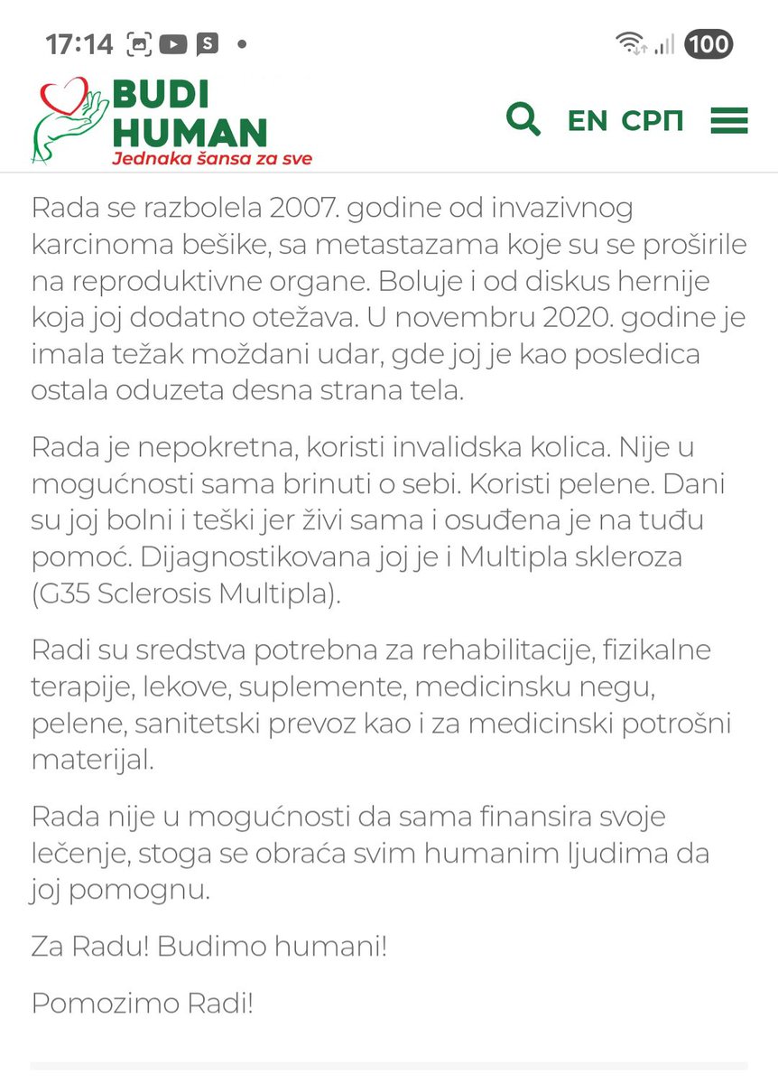 RadaSimi3's tweet photo. Obaracam se svim twiterasama koji su u mogućnosti da pomognu Radi. 1016 na 3030.Hvala. https://t.co/8pYh8C3FfP